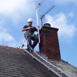 Updating TV aerial on roof